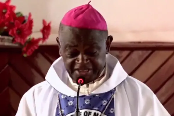 Bishop George Nkuo of Kumbo Diocese delivering his homily during the Silver Jubilee of Mamfe Diocese at St. Joseph Cathedral. Credit: Mamfe Diocese