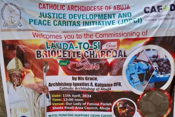 We’re Here “to create a better environment”: Nigerian Archbishop at Launch of Charcoal Briquette Production Initiative