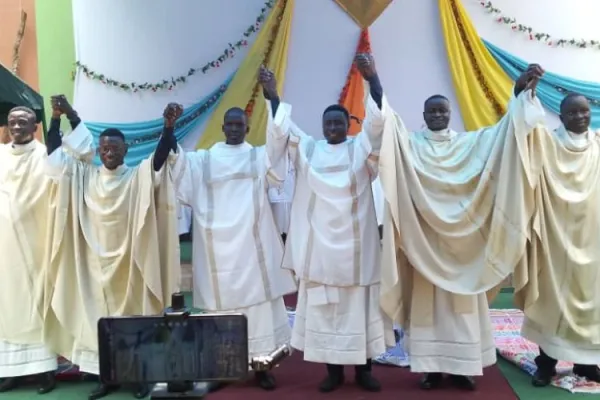 The newly Ordained Priests and Deacons in the Catholic Diocese of Bissau in Guinea-Bissau