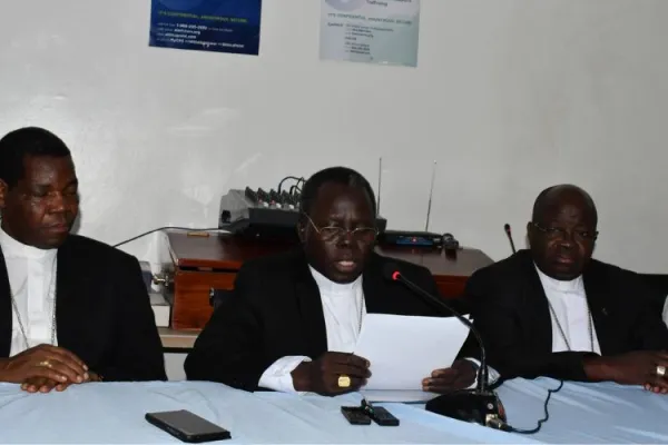 The President of the Sudan Catholic Bishops’ Conference (SCBC), Stephen Cardinal Ameyu Mulla reading the message of SCBC members. Credit: Catholic Radio Network (CRN)