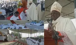 Bishop António Francisco Jaca of Angola’s Catholic Diocese of Benguela ordained 14 new Priests and a Deacon on 29 June 2024. Credit: Catholic Diocese of Benguela