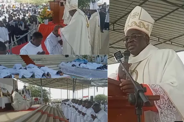 “Go where no one wants to go, serve with joy”: Catholic Bishop to Newly Ordained Priests, Deacon in Angola