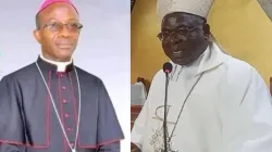 Bishop António Francisco Jaca (right) of Angola’s Catholic Diocese of Benguela and Bishop Estêvão Binga, appointed Bishop of the newly erected Diocese of Ganda (left).