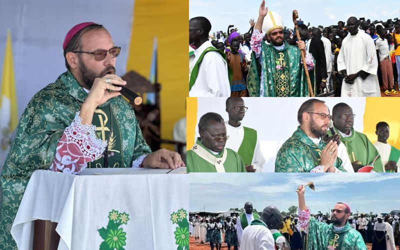 Pioneer bishop of the youngest Catholic diocese in South Sudan at inauguration