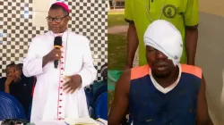 Fr. Bernard Unum (right) and Bishop Mark Maigida Nzukwein of Nigeria's Wukari Diocese. Credit: Wukari Diocese