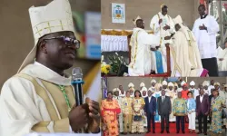 Installation of Archbishop Jacques Assanvo Ahiwa as the Metropolitan Archbishop of Bouaké Archdiocese in Ivory Coast. Credit: ACI Africa