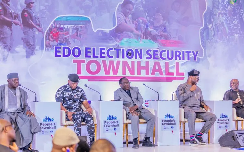 Bishop Matthew Hassan Kukah at the Edo Governorship Election Security Townhall. Credit: The Kukah Centre