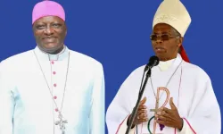 Bishop Norman King’oo Wambua (right) and Bishop Paul Kariuki Njiru (left)