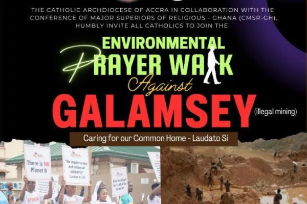 Ghanaian Archdiocese Partners with Religious Superiors in Planned “environmental prayer walk” against Illegal Mining