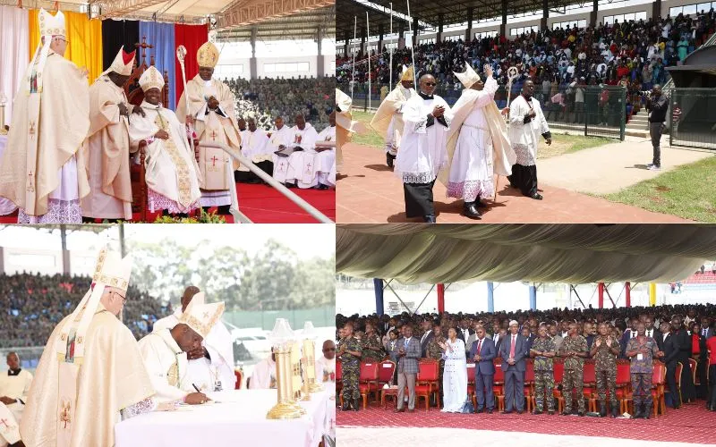 Episcopal Installation of Bishop  Wallace Ng’ang’a Gachihi as Local Ordinary of Kenya’s Military Ordinariate. Credit: KCCB