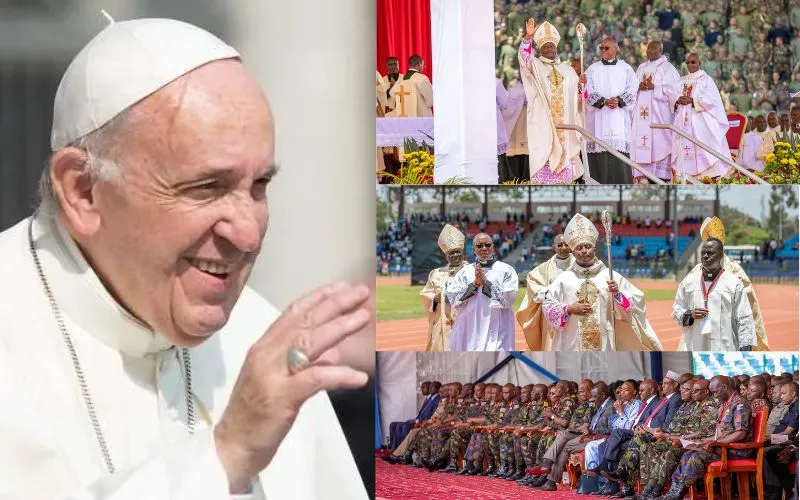 Pope Francis Congratulates Bishop Wallace Ng’ang’a Gachihi of Kenya’s Military Ordinariate. Credit: Catholic Archdiocese of Nairobi (ADN)