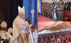 Archbishop Hubertus van Megen during the Saturday, 12 October 2024 installation of Bishop  Wallace Ng’ang’a Gachihi as Kenya’s Military Local Ordinary. Credit: Radio Waumini