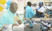 Fr. Christopher Geh Kum addressing the new leadership of the Catholic Women Association (CWA) in the Catholic Archdiocese of Douala in Cameroon. Credit: ACI Africa