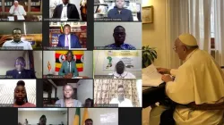 Pope Francis during the virtual dialogue with African Catholic students on Tuesday, 1 November 2022. Credit: PACTPAN