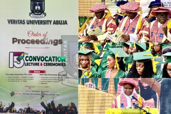 Veritas University of Nigeria’s Catholic Bishops Hailed for “producing well-rounded graduates, morally outstanding”