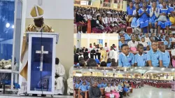 Bishop Michael Miabesue Bibi of the Catholic Diocese of Buea presiding over Mass for the launch of the 2024/2025 academic year in his Episcopal See. Credit: Catholic Diocese of Buea