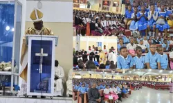 Bishop Michael Miabesue Bibi of the Catholic Diocese of Buea presiding over Mass for the launch of the 2024/2025 academic year in his Episcopal See. Credit: Catholic Diocese of Buea