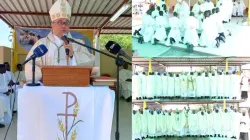 Archbishop Kryspin Witold Dubiel during the ordination of 14 Priests and a deacon in the Catholic Diocese of Ondjiva in Angola. Credit: Diocese of Ondjiva, Nuncio Dubiel