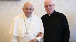 Fr. Andrew Campbell with Pope Francis in Rome. Credit: Vatican Media