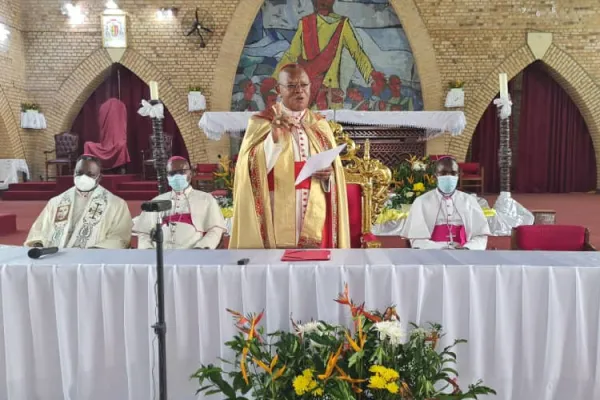 Fridolin Cardinal Ambongo addressing pastoral agents in DR Congo's Kinshasa Archdiocese on 4 January 2021. Credit: Archdiocese of Kinshasa