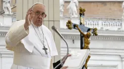 Pope Francis at his general audience in St. Peter's Square on Sept. 20, 2023. | Credit: Vatican Media