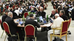 Pope Francis among the delegates of the Synod on Synodality, held in October of 2023. / Credit: Vatican Media