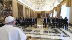 Pope Francis meets with a delegation from the Society of Catholic Publicists of Germany on the 75th anniversary of its foundation Jan. 4, 2024, at the Vatican. | Credit: Vatican Media