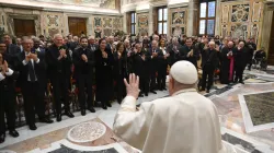 Pope Francis meets with the academic community of the John Paul II Pontifical Theological Institute for Marriage and Family Sciences in the Vatican, Monday, Nov. 25, 2024 / Credit: Vatican Media