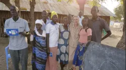 Sr. Elena Balatti of the Comboni Missionary Sisters (CMS) alongside participants in the peacebuilding workshop at Akobo, South Sudan, on 9 January 2022. Credit: Sr. Elena Balatti, CMS