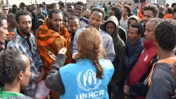 Eritrean refugees protest conditions in Libyan detention.
