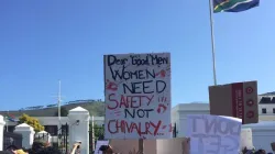 Demonstrators in South Africa demanding safety for women in the wake of femicide