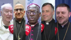 Left to right: Dominican Father Timothy Radcliffe, Archbishop Fernando Chomali, Archbishop Ignace Bessi Dogbo, Archbishop Rolandas Makrickas, and Bishop Mykola Bychok, CSsR, will be made cardinals in a consistory on Dec. 7, 2024. / Credit: EWTN News; Marco Mancini/ACI Stampa