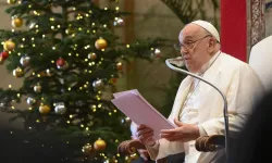 Pope Francis addresses cardinals and senior Vatican officials during his annual Christmas speech to the Roman Curia, Dec. 21, 2024. / Credit: Vatican Media