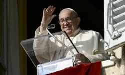 Pope Francis waves to pilgrims gathered in St. Peter's Square for his Angelus address on Nov. 10. 2024. / Credit: Vatican Meda