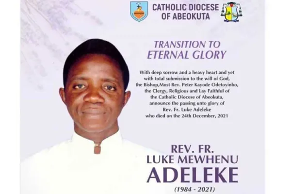 Catholic Priest Murdered on Christmas Eve in Nigeria to Be Laid to Rest on New Year Eve