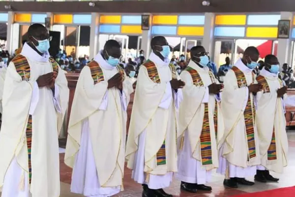 The sis newly ordained Priests in Ghana's Diocese of Ho.  Credit: Depsocom, Ho Diocese.