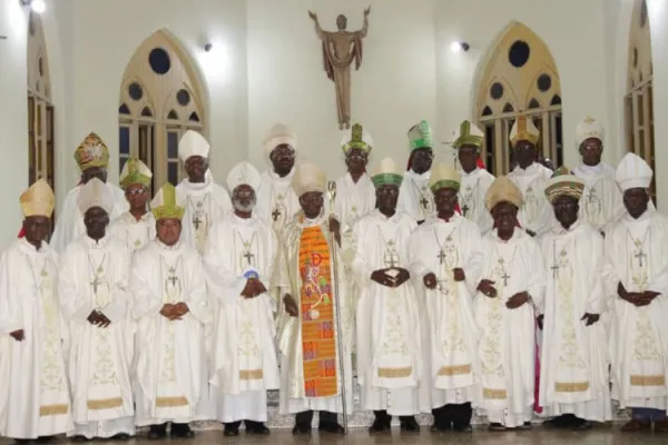 Catholic Bishops in Ghana after issuing the Communiqué  at the St. Francis de Sales Cathedral in Cape Coast on November 15, 2019 following their Annual Plenary Assembly / Damian Avevor, Ghana