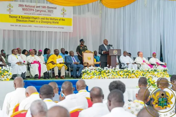 Ghana’s President Urges Catholic Clergy to Foster Cohesion, Solidarity, Nation-building