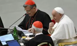 Cardinal Mario Grech and Pope Francis at the conclusion of the Synod on Synodality on Oct. 28, 2023. / Credit: Vatican Media