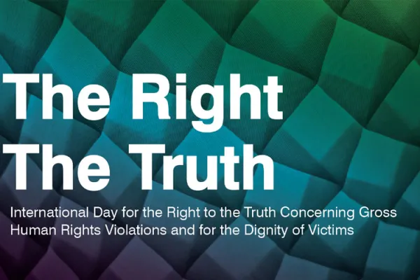 Logo for the International Day for the Right to the Truth Concerning Gross Human Rights Violations and for the Dignity of Victims / Regional Youth Cooperation Office (RYCO)