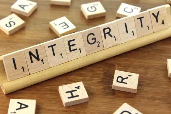Representation of Integrity, seen as mutually exclusive with corruption