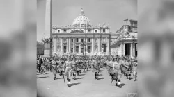 The 38th (Irish) Brigade marches at the Vatican in June 1944. / Credit: Imperial War Museum