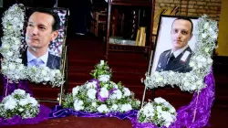 Photos of Luca Attanasio and Vittorio Iacovacci during the Memorial Mass at the Our Lady of Congo Cathedral. / Courtesy Photo