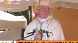 Screengrab of Archbishop Hubertus van Megen during the Diamond Jubilee of the Brothers of St. Joseph, Saturday, 30 April 2022. Credit: Courtesy Photo