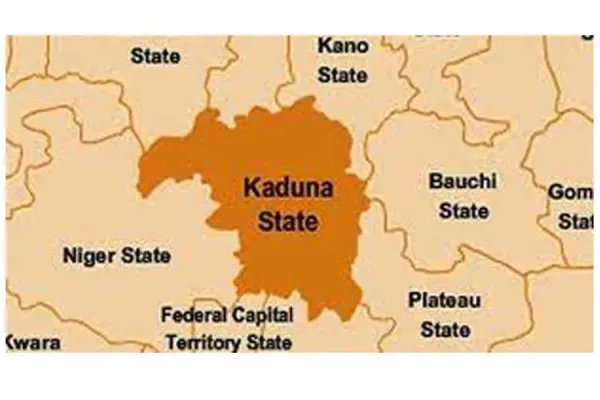 Map showing Nigeria's Kaduna State and other neighboring states. Credit: Public Domain