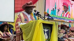 Archbishop Ignatius Ayau Kaigama during the 11th convocation of Veritas University in Abuja Archdiocese. Credit: Archdiocese of Abuja/Facebook