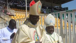 Bishop Emeritus Philip Sulumeti of Kenya's Kakamega Diocese during the procession. Credit: ACI Africa