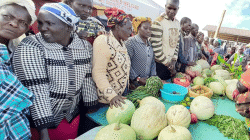 Agroecology farmers in Nyahururu, Kenya showcase their farm produce during the 2019 Agroecology Conference. / Caritas Archdiocese of Kisumu/ Facebook