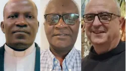 Mons. Edouard Isango Nkoyo (left)  and Mons. Edouard Tsimba Ngoma (center) appointed Auxiliary Bishops for Kinshasa Archdiocese in the Democratic Republic of Congo (DRC), and  Mons. Sandro Overend Rigillo, appointed Apostolic Vicar for Libya’s Apostolic Vicariate of Benghazi. Credit: CENCO, Maltese Franciscan Province