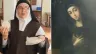 Mother Veronica of the Holy Faith (left) shows some of the hosts that will be consecrated during the International Eucharistic Congress; portrait of St. Mariana of Jesus (right). / Credit: Eduardo Berdejo/EWTN News